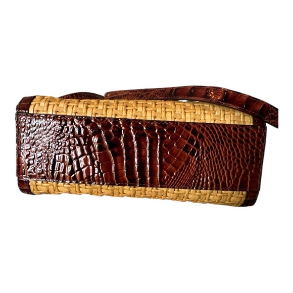 NWT Brahmin Carrie Crossbody Natural Chatham + Leather Woven Straw Summer - Picture 11 of 13